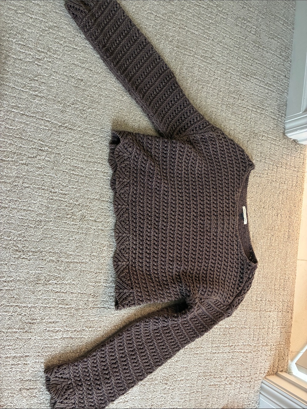 American Eagle Knit Brown Sweater